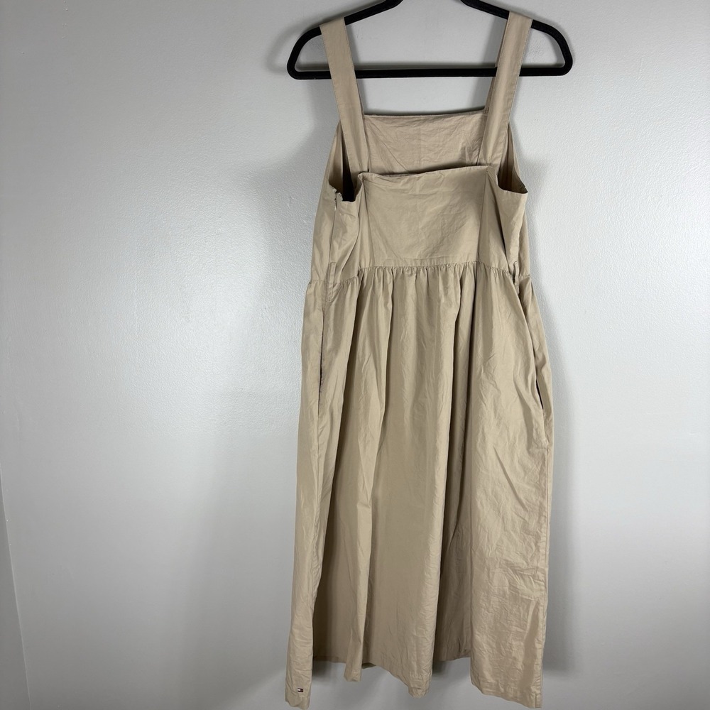 Tommy Hilfiger Women's 10 Beige Sleeveless Side Zip Fit and Flare‎ Summer Dress - Picture 2 of 6